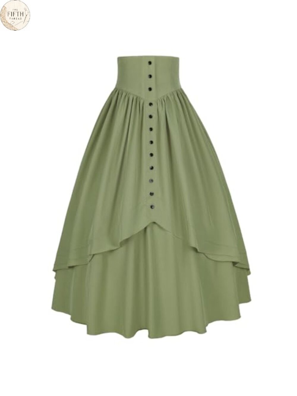 Victorian High Waisted Renaissance Maxi Skirt Layered A-Line Ankle Length